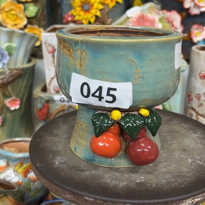 紫砂花盆粗陶材质多肉花盆