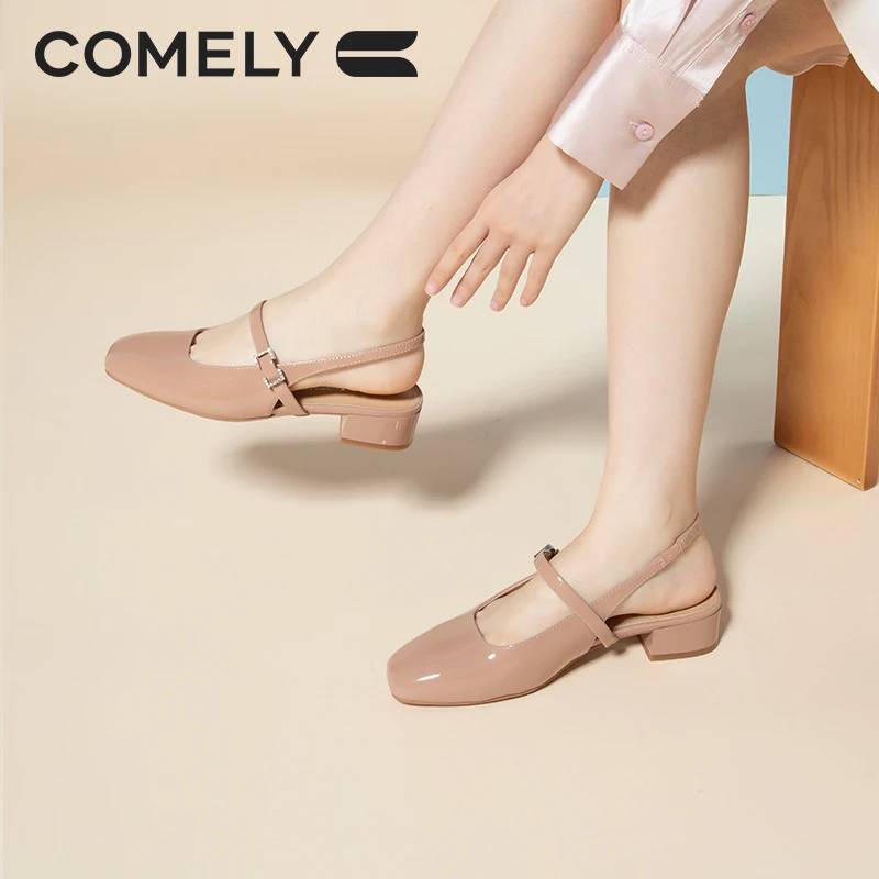 【康莉COMELY】KYQ3A233仙女风百搭时尚高后空玛丽珍鞋休闲包头凉鞋