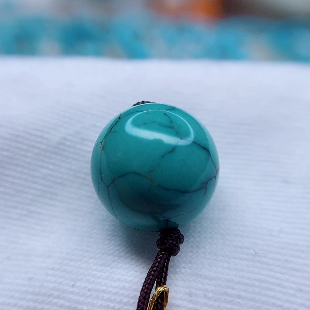 绿松石圆珠12.6未镶嵌