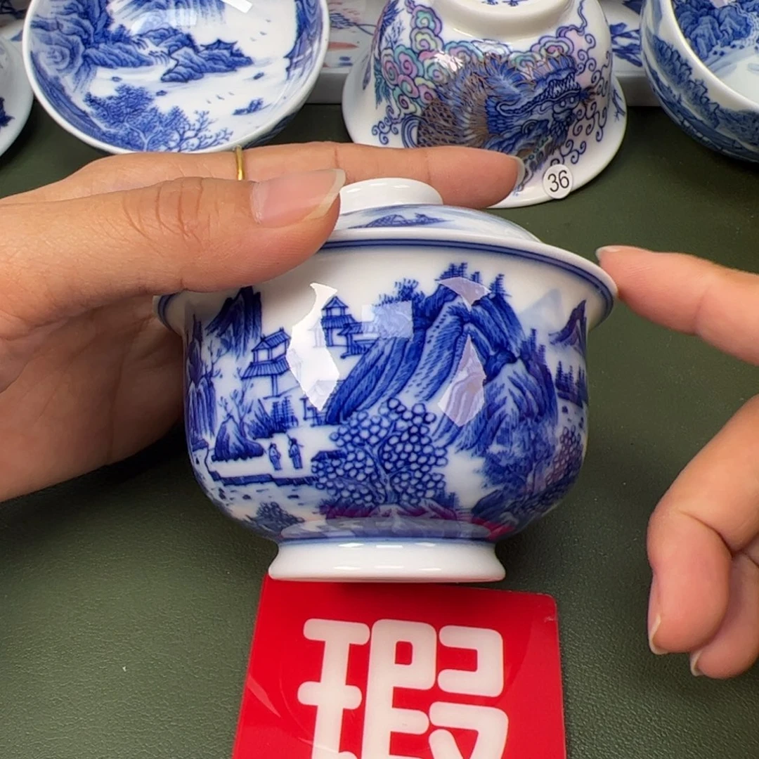 陶瓷景德镇纯手工纯手绘茶具木木53