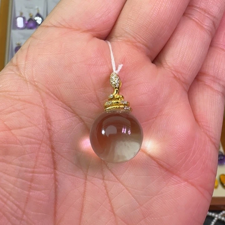 水晶银S925镶嵌颈饰吊坠