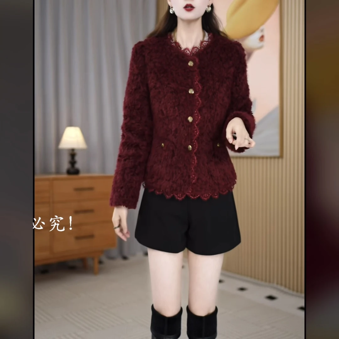 【外套】2025冬季心里洋气短外套百搭保暖时尚通勤修身显瘦女士外套