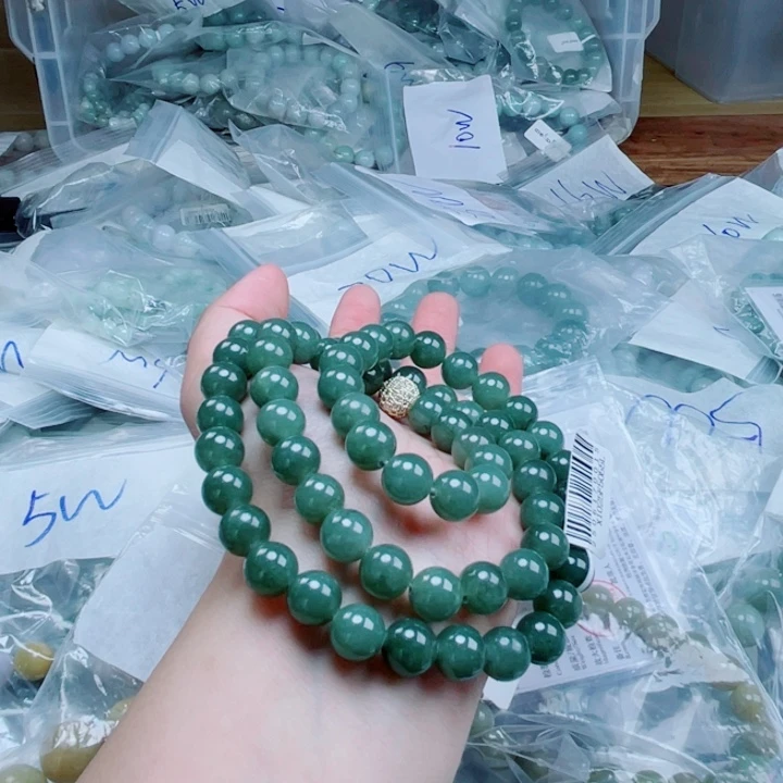 未镶嵌定制翡翠珠串