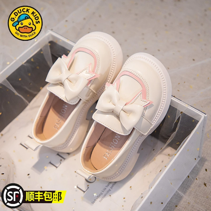 小黄鸭女童洛丽塔公主皮鞋2025秋款小女孩甜美软底儿童乐福鞋单鞋
