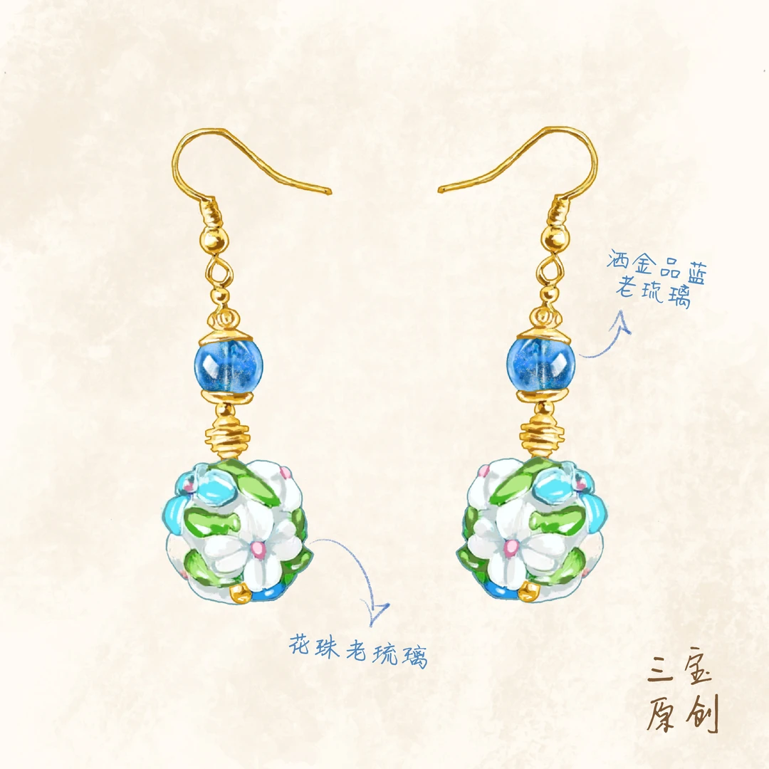 925银耳饰 【繁花】【事邺/正C/决策】耳饰女生饰品轻奢小众感R008