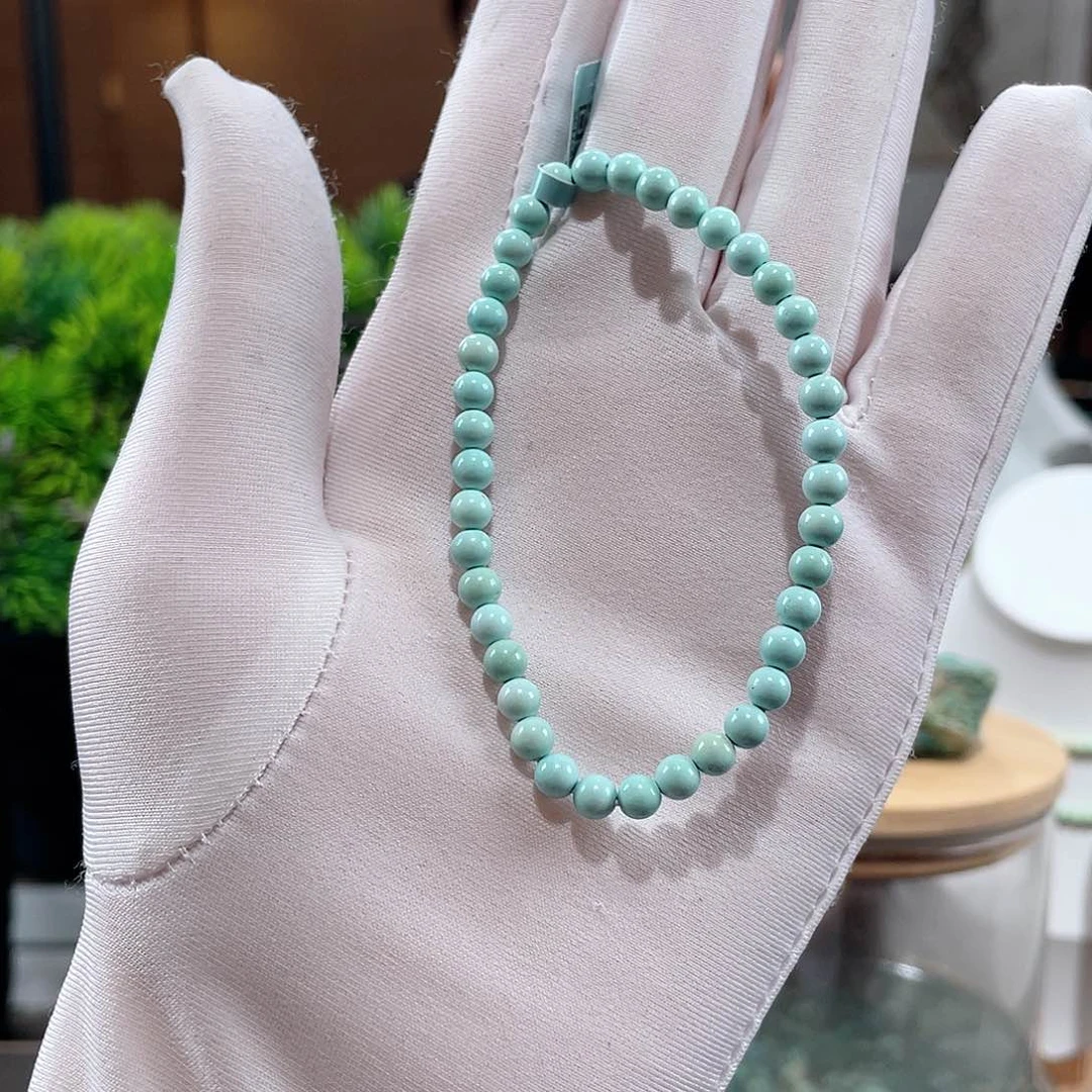 绿松石未镶嵌4➕圆珠单圈