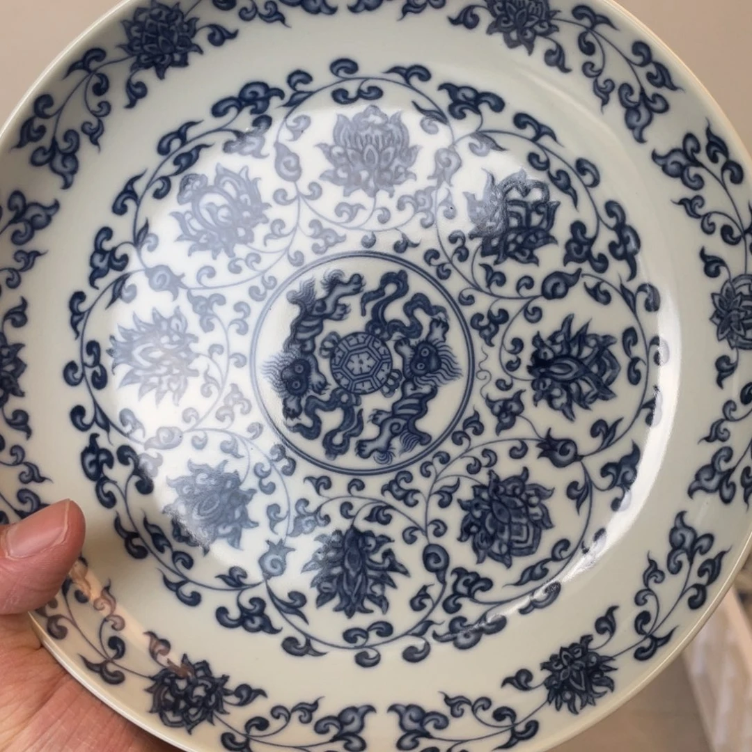 瓷片景德镇青花缠枝莲大壶承