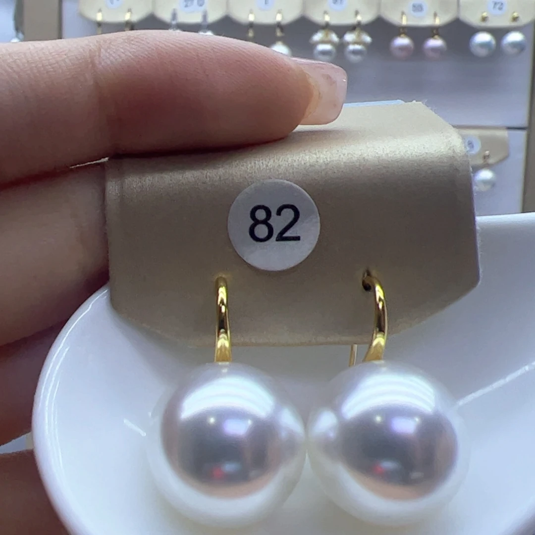 淡水珍珠耳饰银S925镶嵌