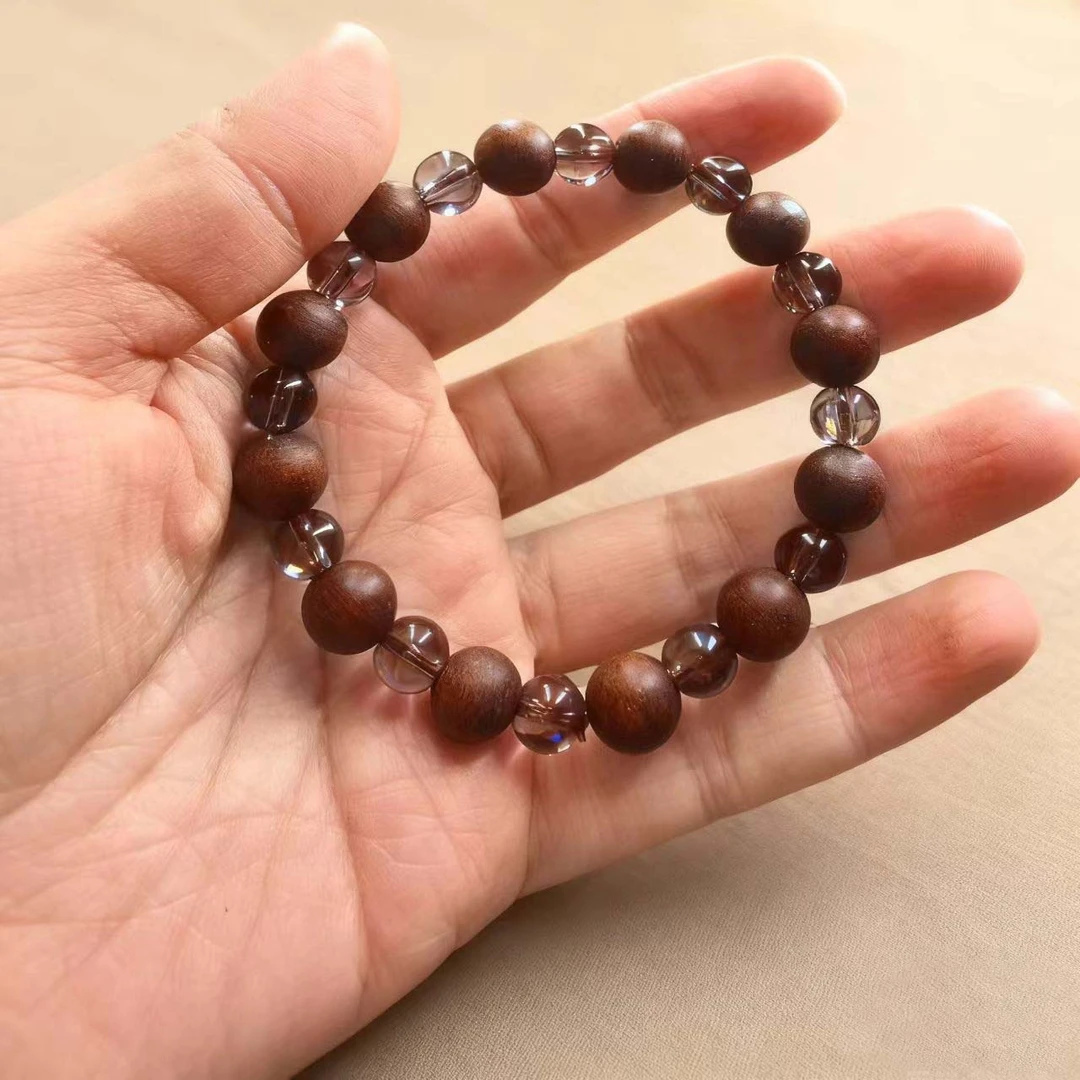 木质手链 女士抒怀解郁珠快乐加倍女款时尚百搭单圈简约精美手工