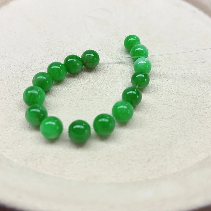 翡翠未镶嵌手链天然缅甸翡翠A货卡6