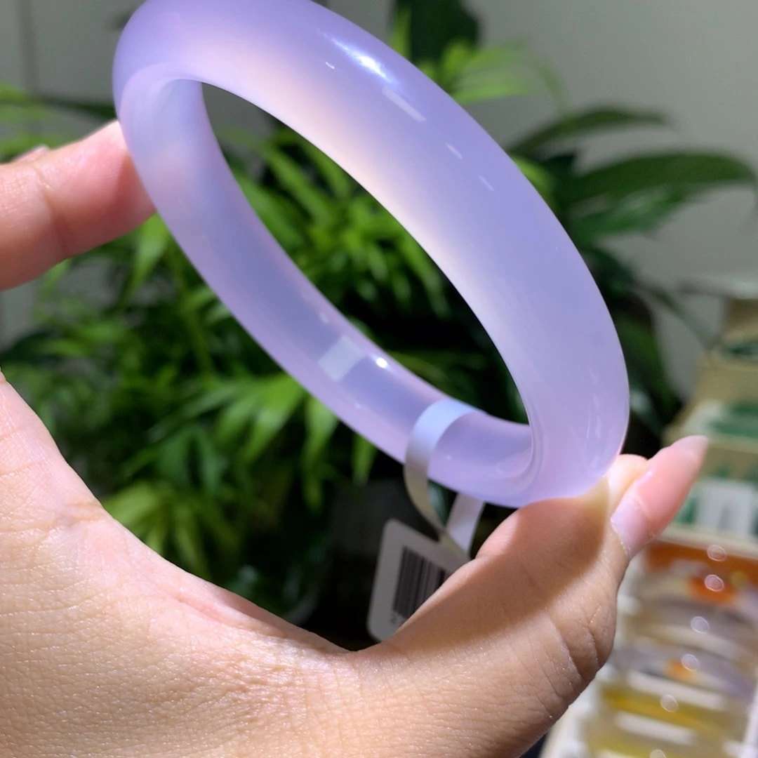 玛瑙/玉髓未镶嵌手镯冰紫