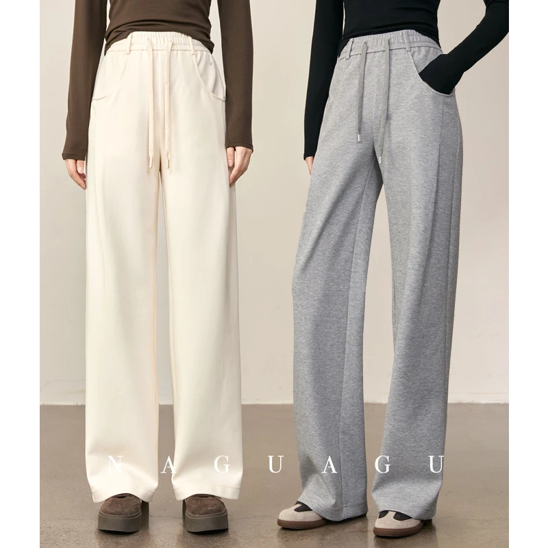 南瓜谷 轻简垂垂裤~休闲卫裤女 宽松高腰显瘦 垂感裤子显腿长