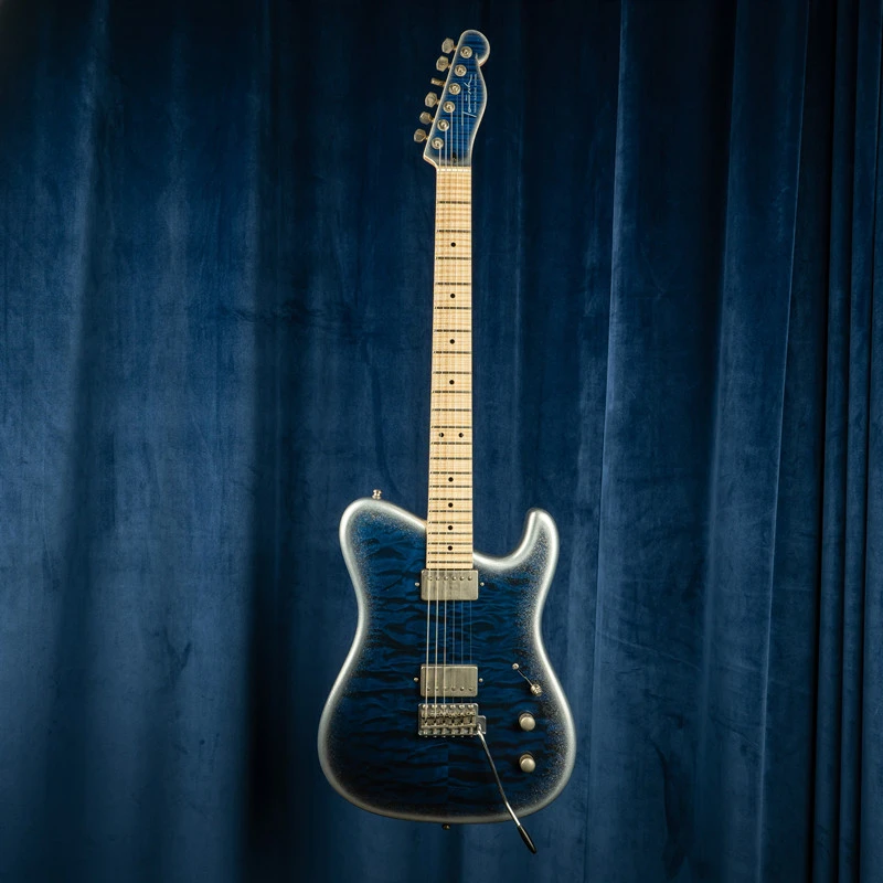 德产高端手工琴Tausch 665Raw Silver Sparkle半空心电吉他长弦长