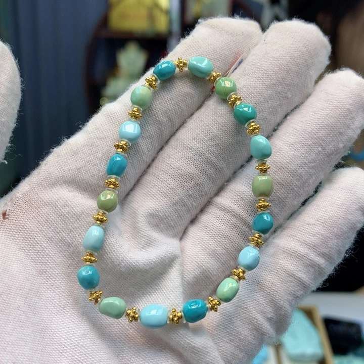 绿松石银S925镶嵌单圈