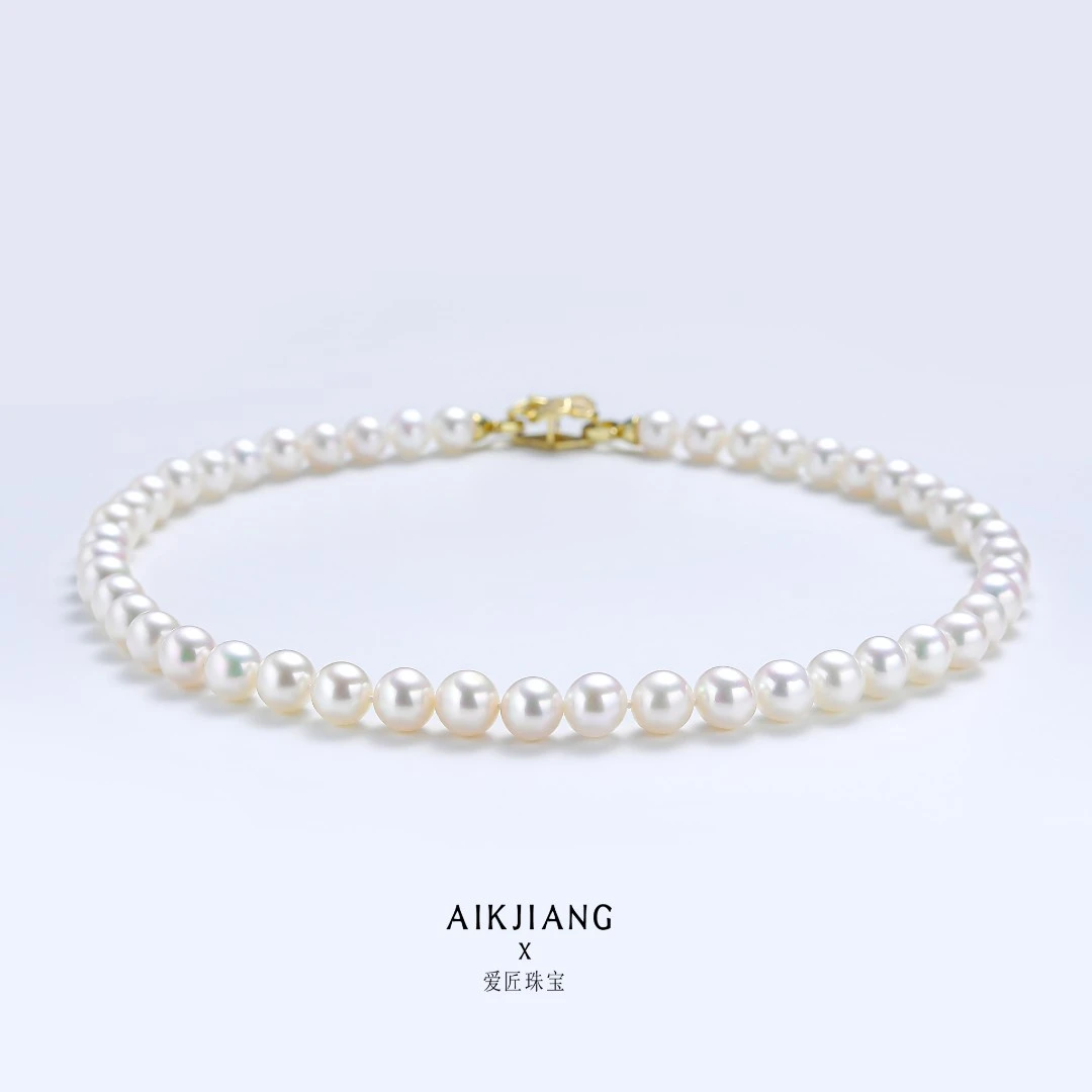 AIKJIANG/爱匠【四胎福力】淡水无核系列珍珠项链 8mm左右时尚百搭