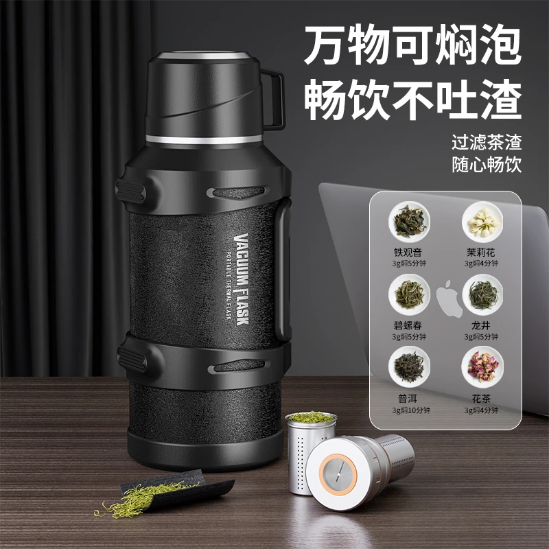 全钢316内胆保温壶【带温度显示】适合车载户外保温保冷家用保温壶