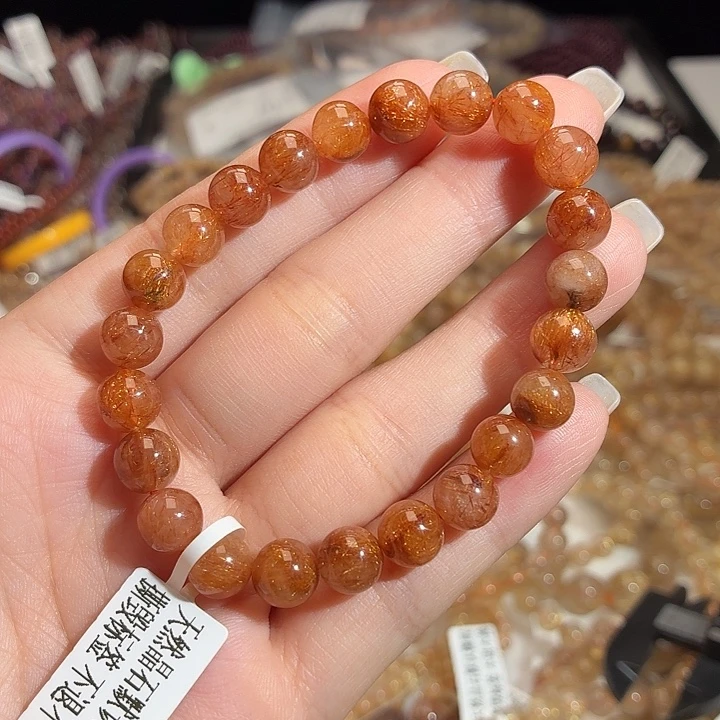 水晶手链未镶嵌9号铜发晶卡8.2