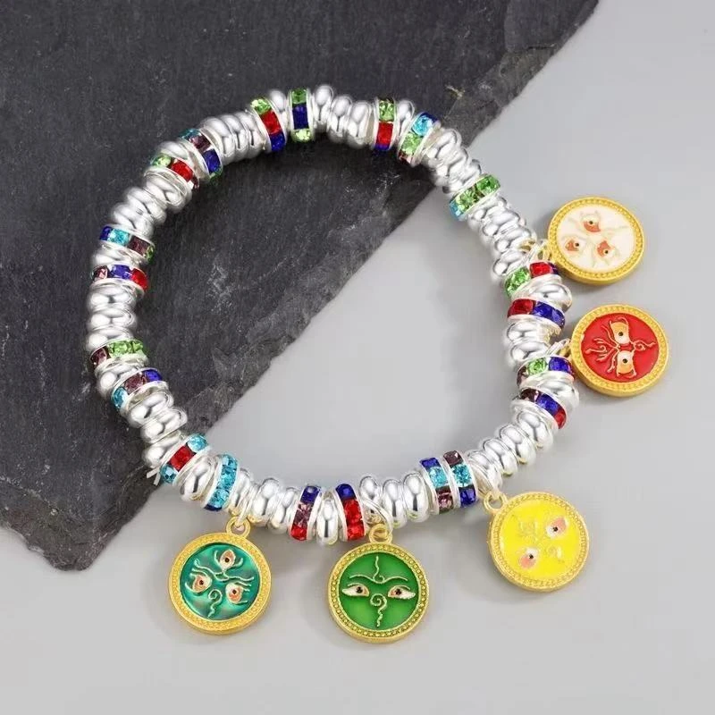 足银手链 足银爆款五路财神手链编号122