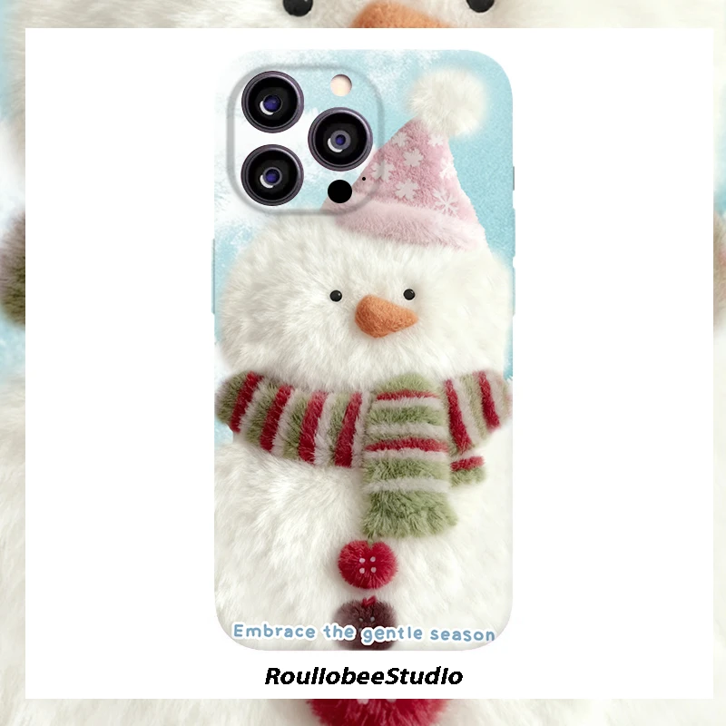 圣诞雪人适用苹果17/16promax菲林手机壳华为vivo小米15oppo硬壳