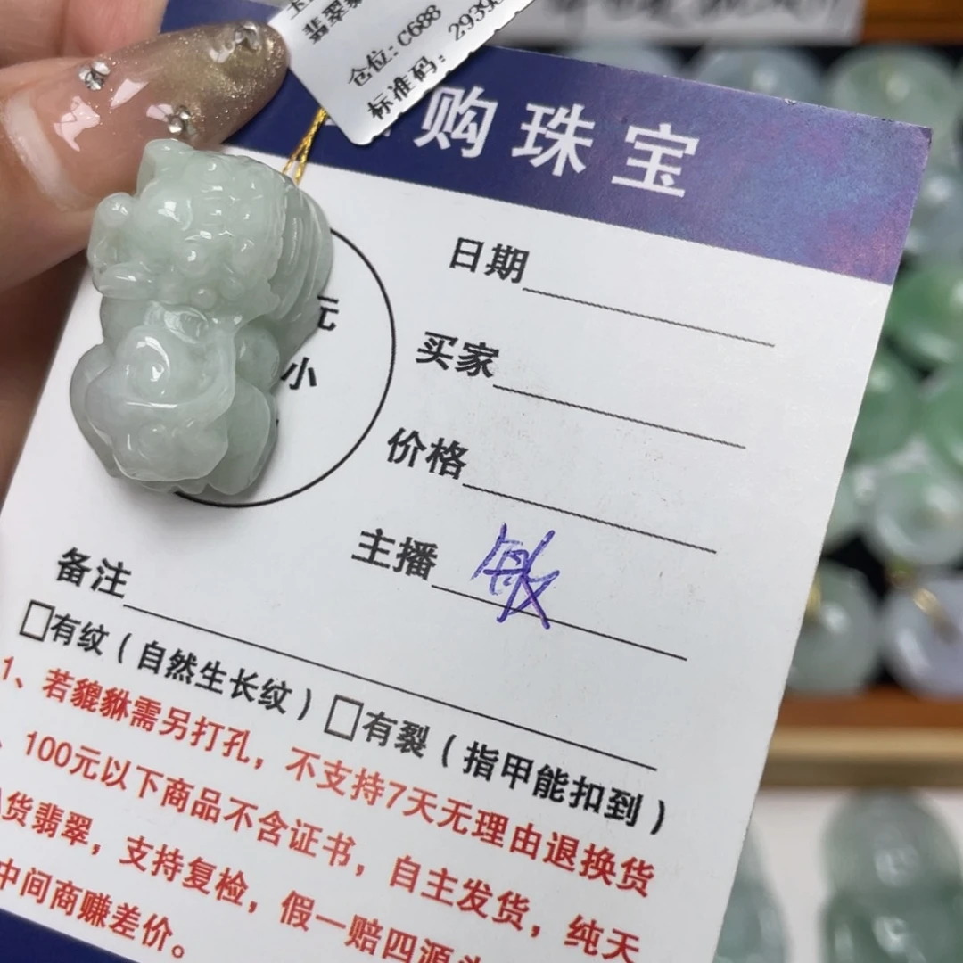 翡翠未镶嵌颈饰貔貅