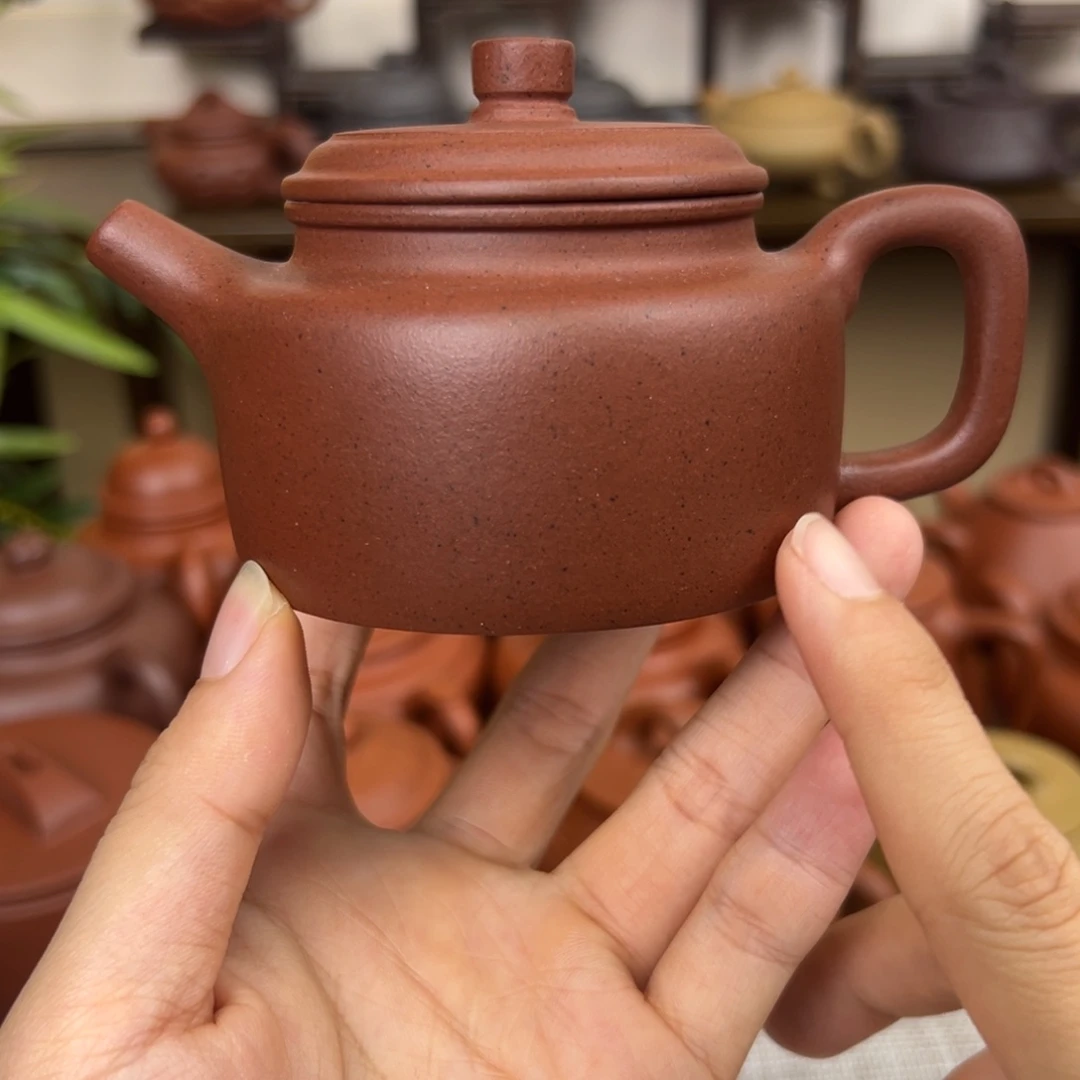 紫砂茶壶紫砂壶德钟紫泥150cc微瑕