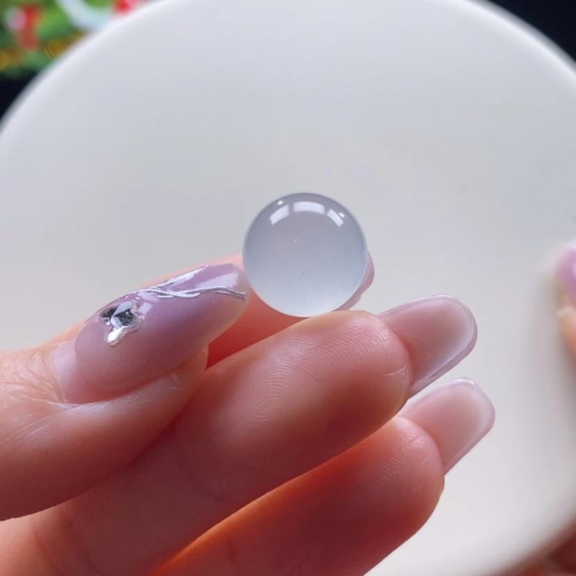 【闪购商品】翡翠颈饰未镶嵌翡翠冰蓝珠卡12.6mm