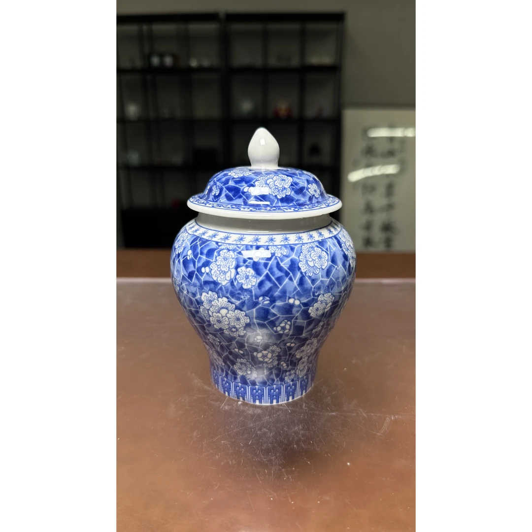 茶叶罐-满彩冰梅小将军罐@ZH543