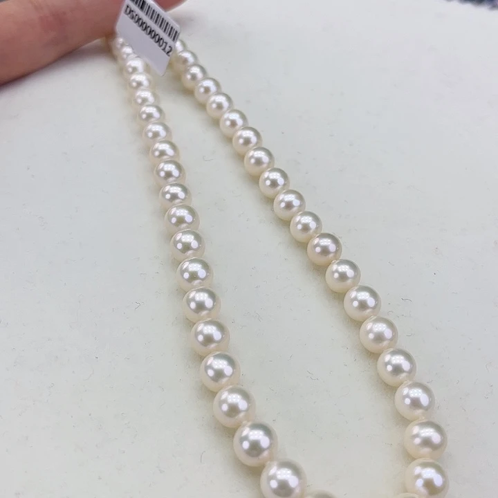 淡水珍珠颈饰银S925镶嵌卡8极光炫彩高品