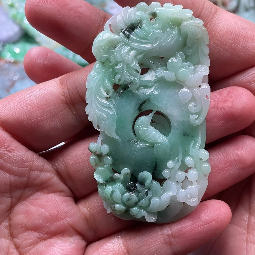 翡翠未镶嵌颈饰翡玉缘翡翠
