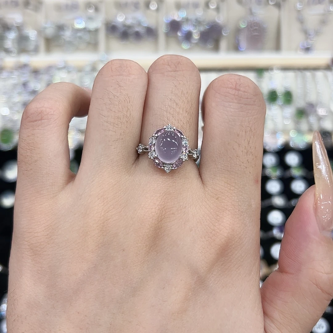 银S925镶嵌萤石戒指