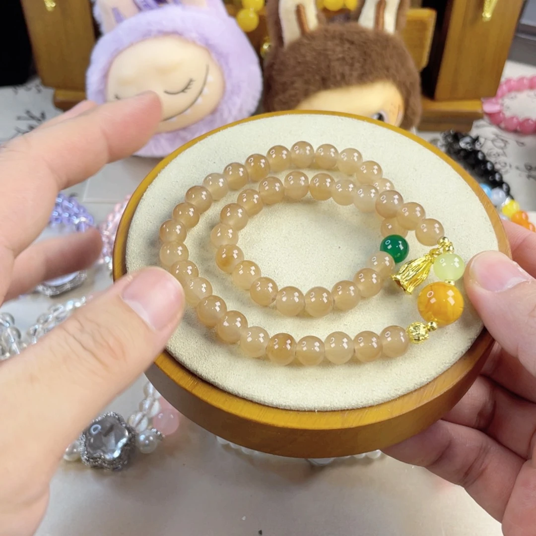 玛瑙手饰银S925镀金镶嵌