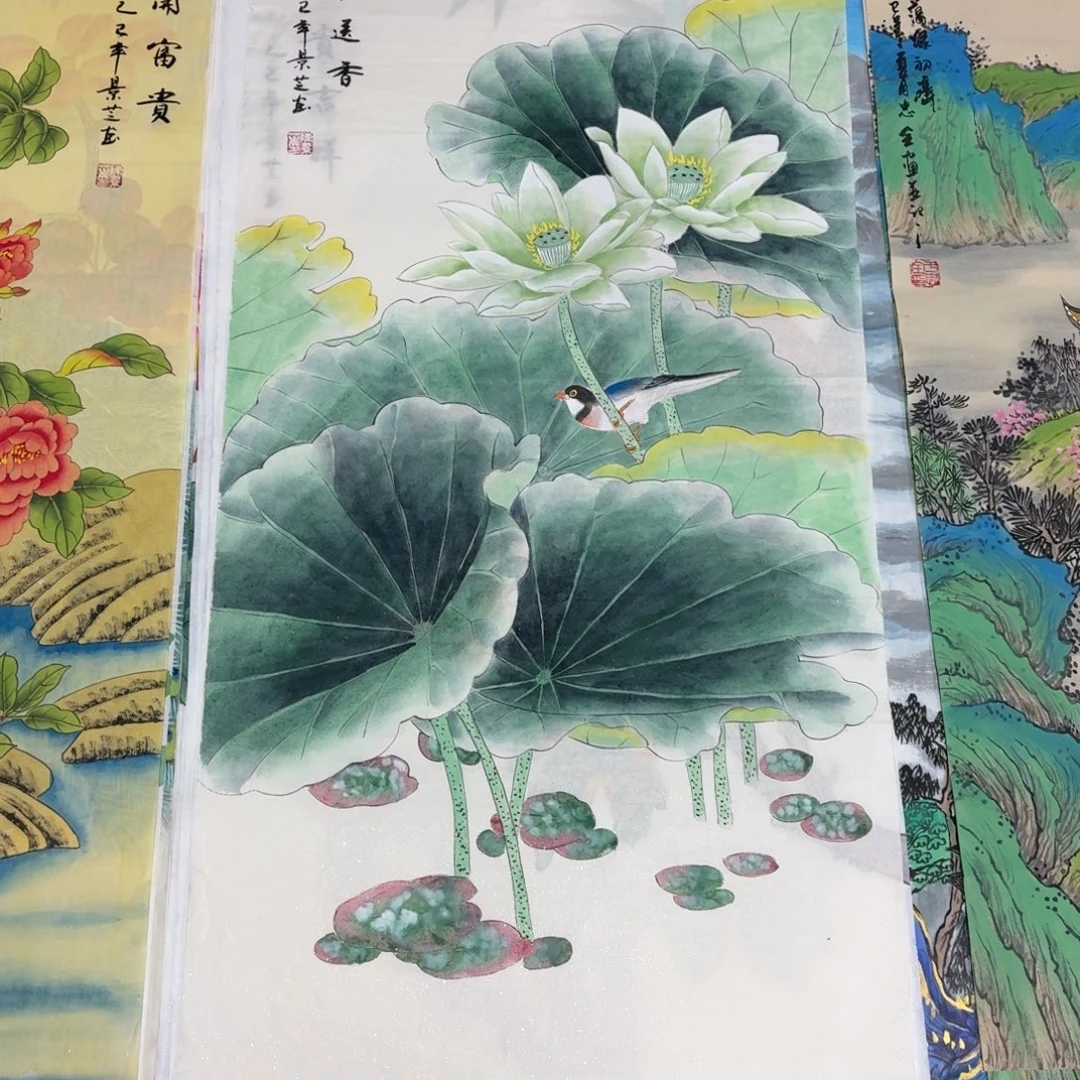 国画100×50工笔画画画画