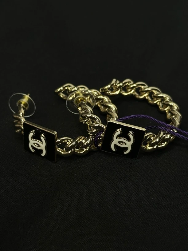 99新 Chanel/香奈儿 22A手工坊珐琅耳钉/JJ5050807