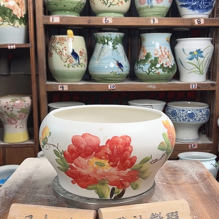 陶瓷口25牡丹新款新款陶瓷陶瓷