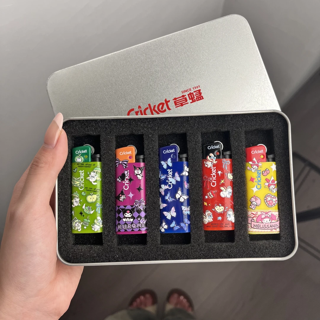 草蜢cricket正品打火机磨砂高颜值创意明火防爆库洛米美乐蒂