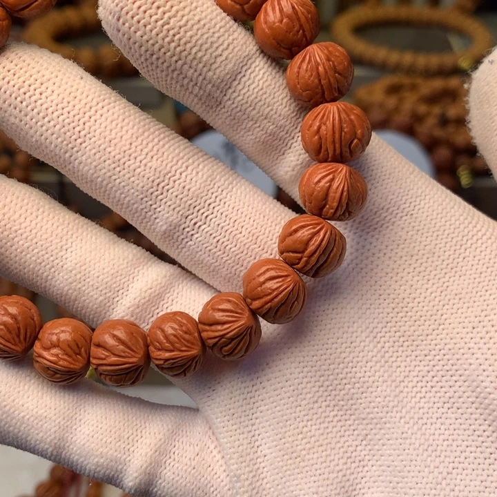 桃核手串秦岭龙纹