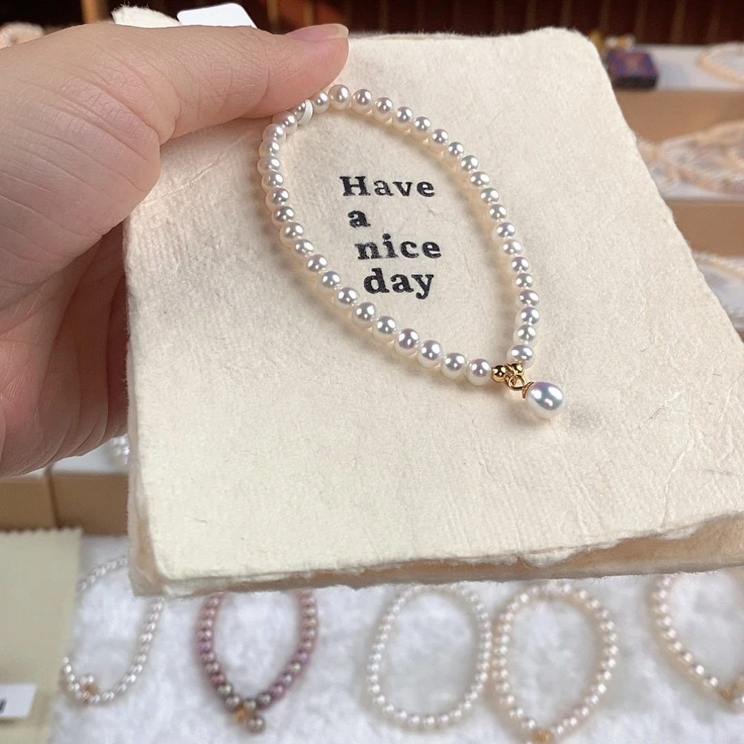 淡水珍珠手绳银S925镶嵌