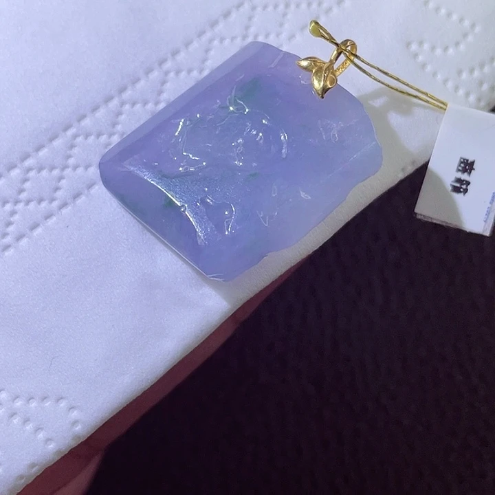 颈饰18K金镶嵌翡翠翡翠