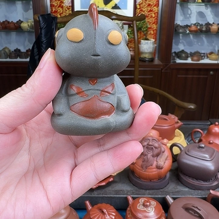 紫砂茶壶奥特曼段泥