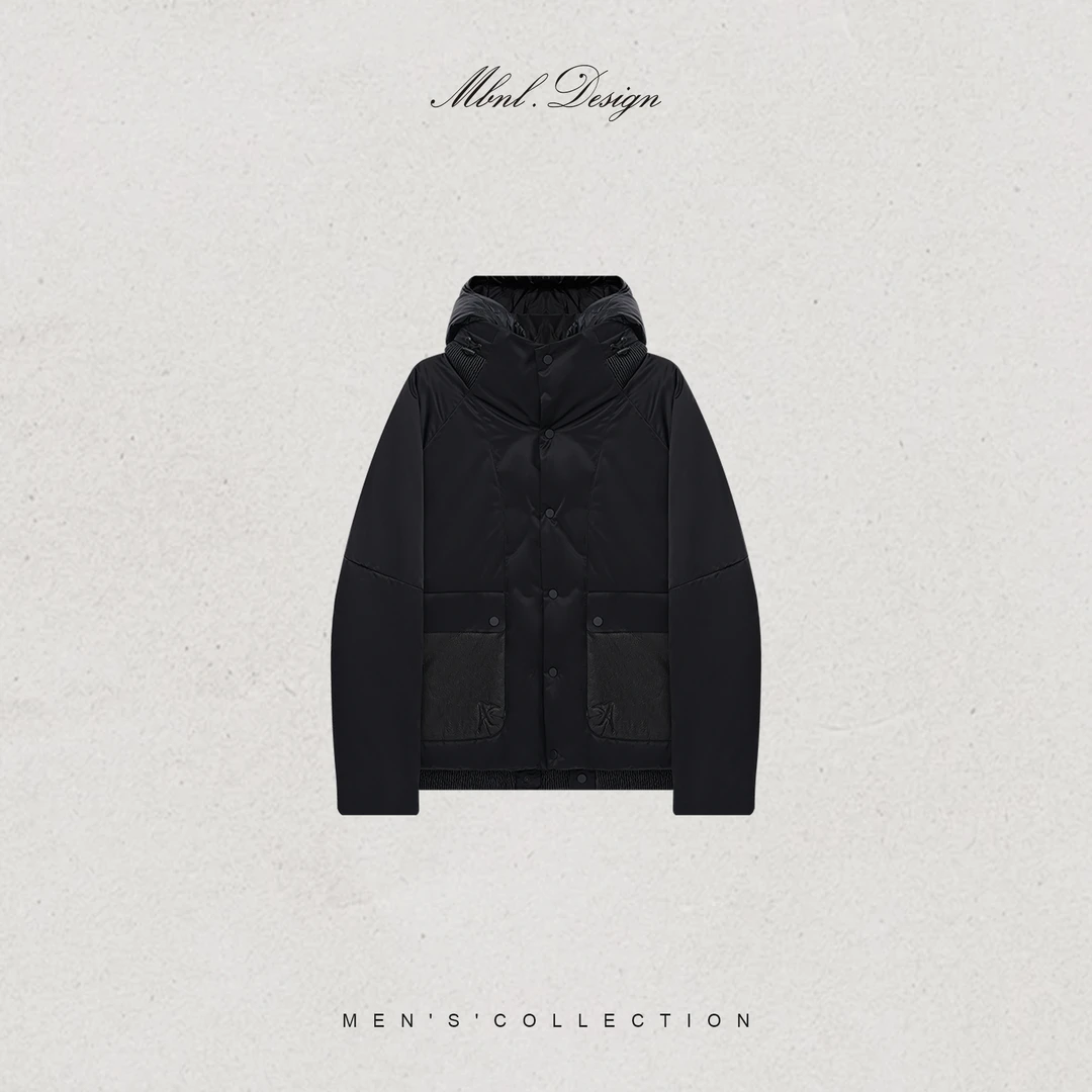 MBNL-F「工装连帽」秦磊男装-连帽款双口袋90白鸭绒羽绒服17731