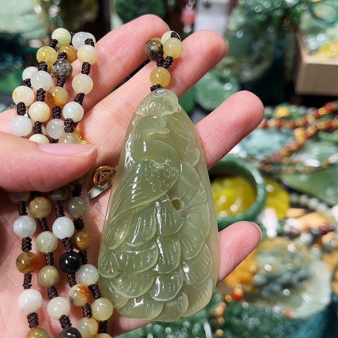 未镶嵌岫玉毛衣链