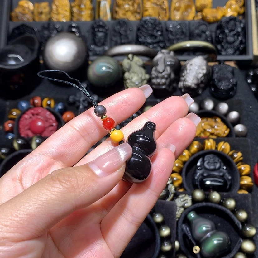 【闪购商品】黑曜岩珠宝奇石未镶嵌沐***雅