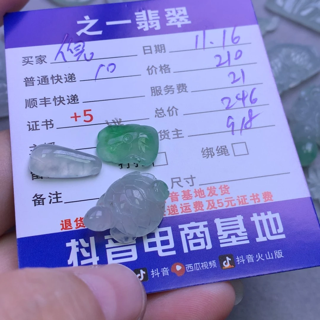颈饰未镶嵌翡翠倪*