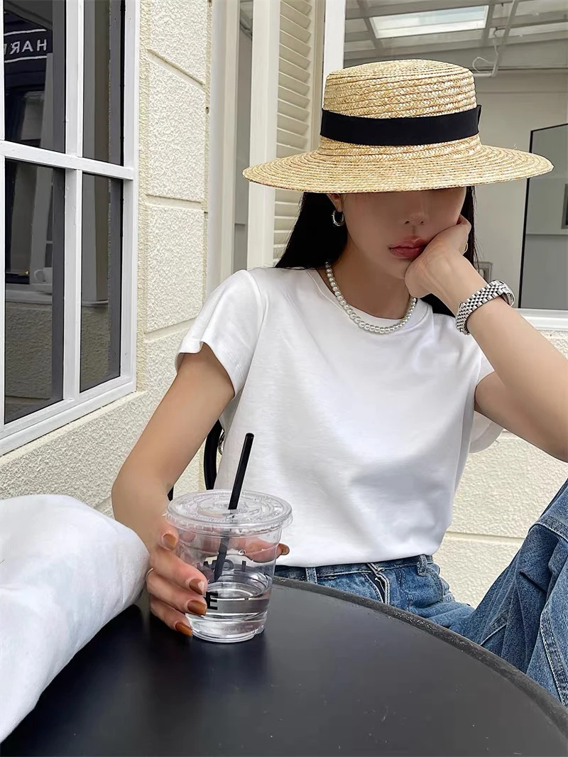 新款 经典～圆领百搭短袖T恤（RX3787#）闰熙