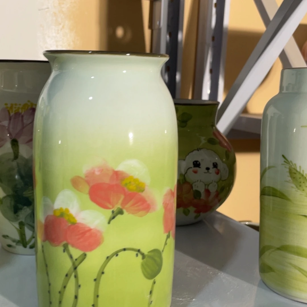 瓶景德镇手绘花瓶