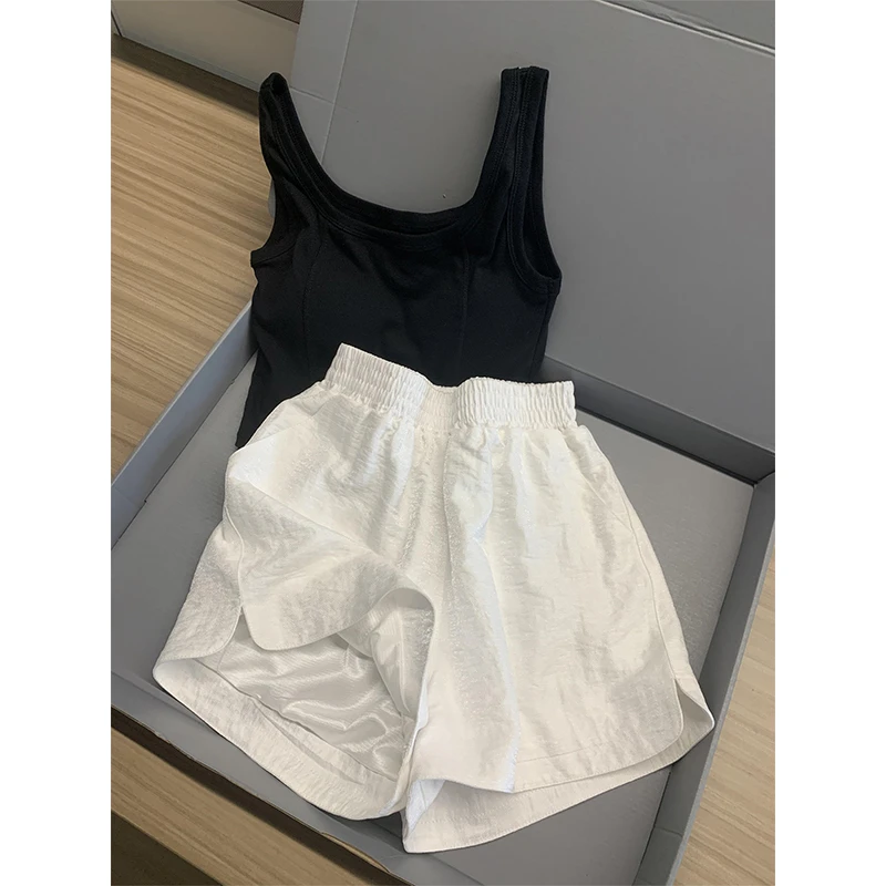 【舒适简约】韩版休闲背心睡衣女夏季爆款短裤家居服大码宽松套装夏