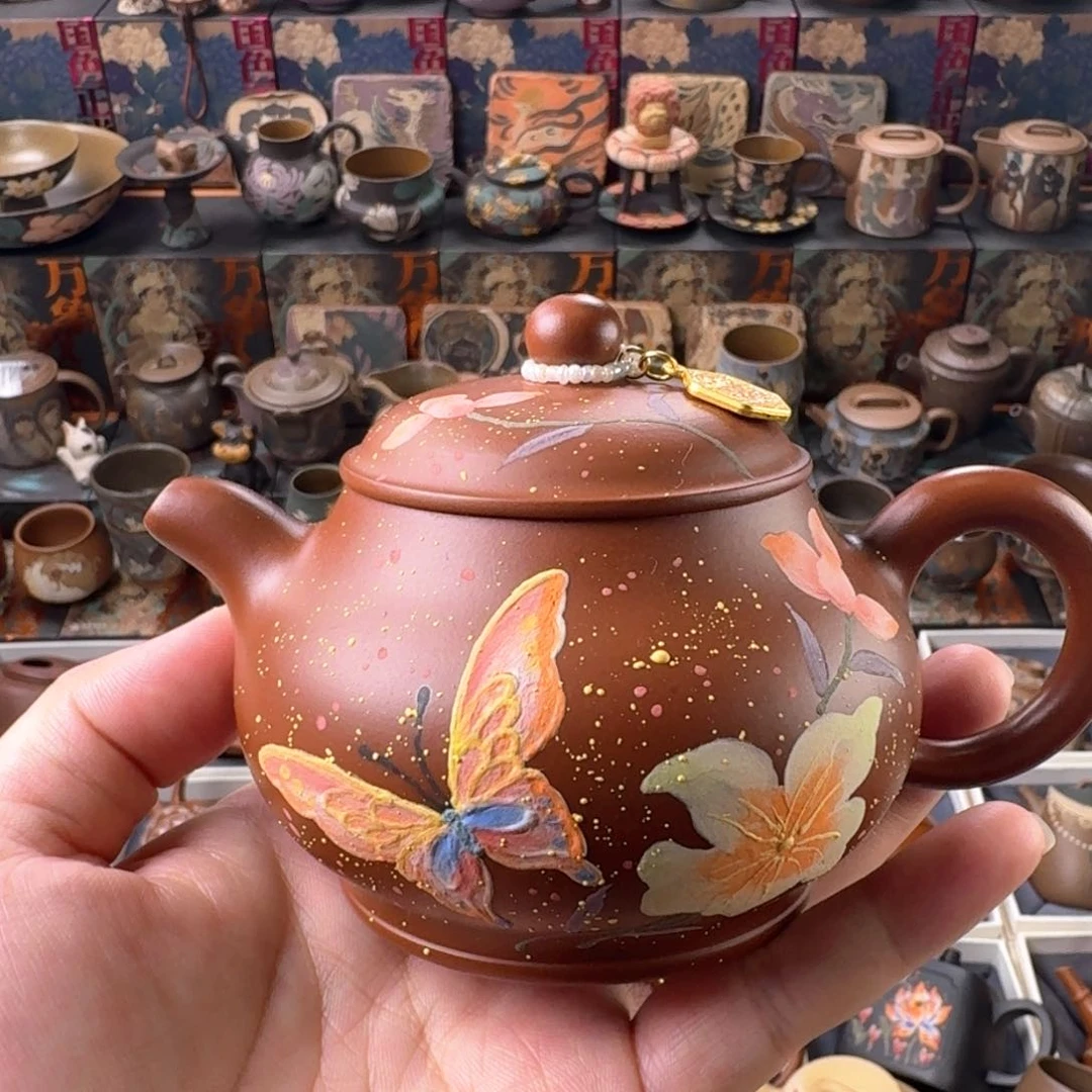 茶壶紫砂200ml原矿精工半手