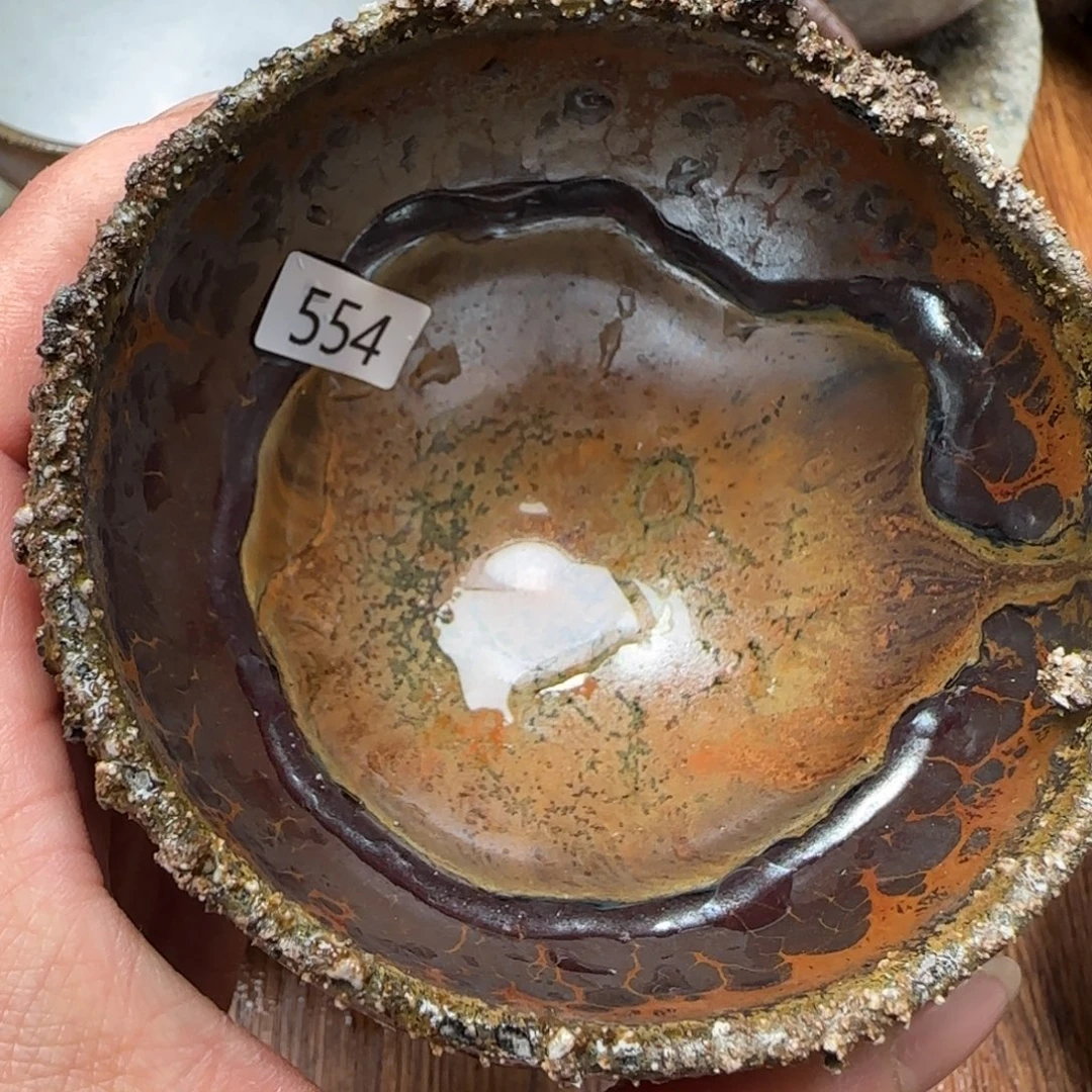 柴烧建盏茶盏茶杯554