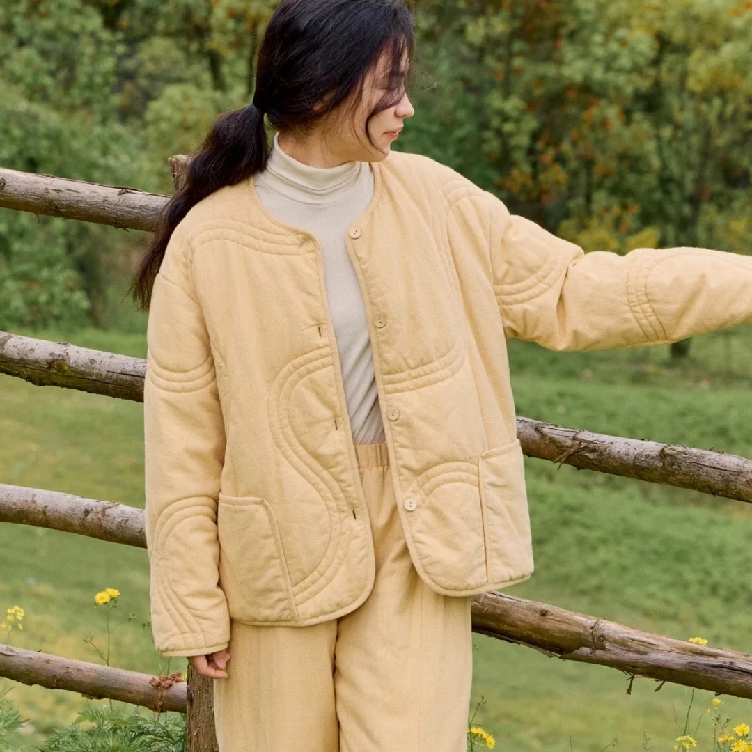 朵朵可可睡衣女2025秋冬新款三层夹棉加绒圆领保暖柔软温暖家居服
