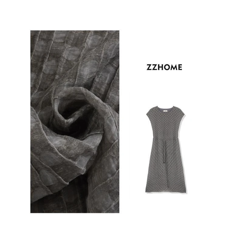 ZOZO HOME ｜新老钱秩序灰波点飞袖连衣裙q171261p
